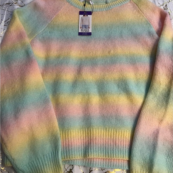 Steve Madden Sweaters - BB Dakota Steve Madden Pastel Rainbow Sweater